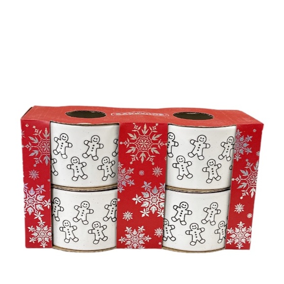 NEW Bakeshop GINGERBREAD MAN Ramekin Set/4 🎄🎄🎄 - Picture 1 of 5